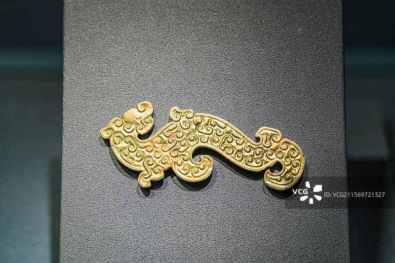 春秋 龙形玉佩 长子县博物馆图片素材