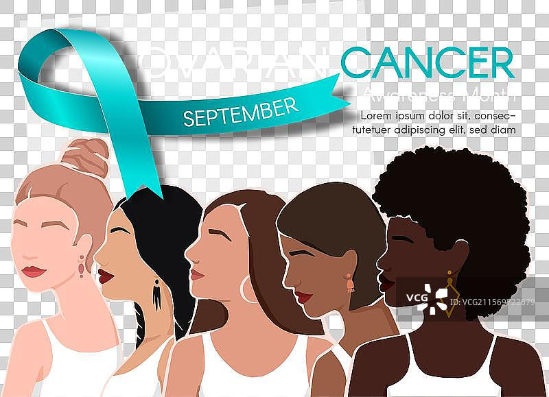 卵巢癌意识横幅图片素材
