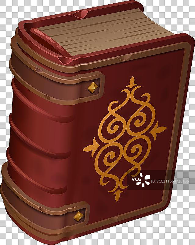 古老的魔法游戏书 中世纪羊皮纸法术书图片素材