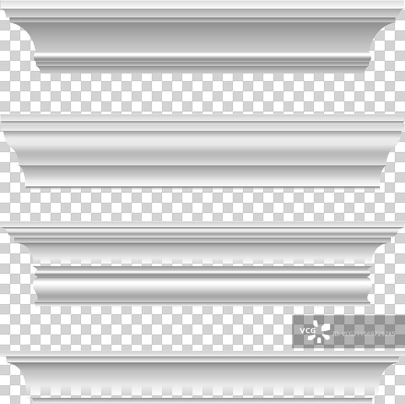 天花板墙壁的冠状檐口装饰条图片素材