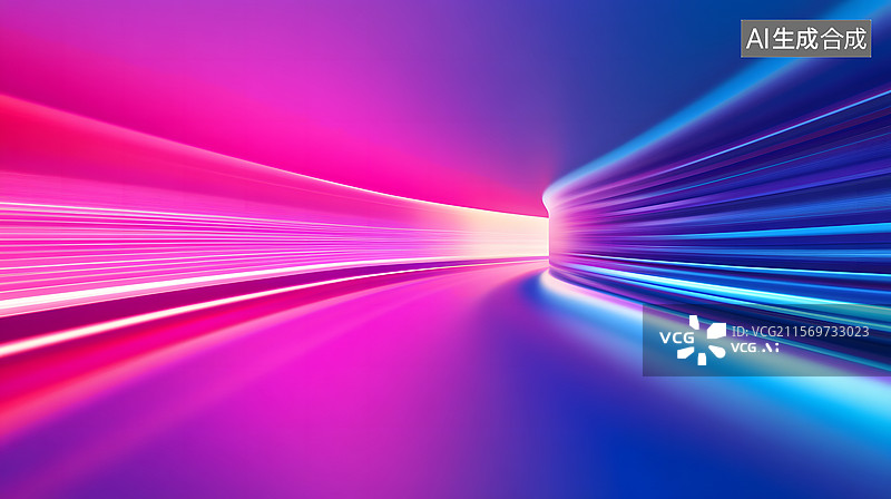 【AI数字艺术】抽象光速效果背景图片素材
