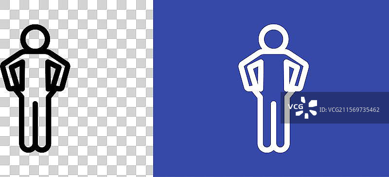 穷人空口袋标志图标轮廓集图片素材