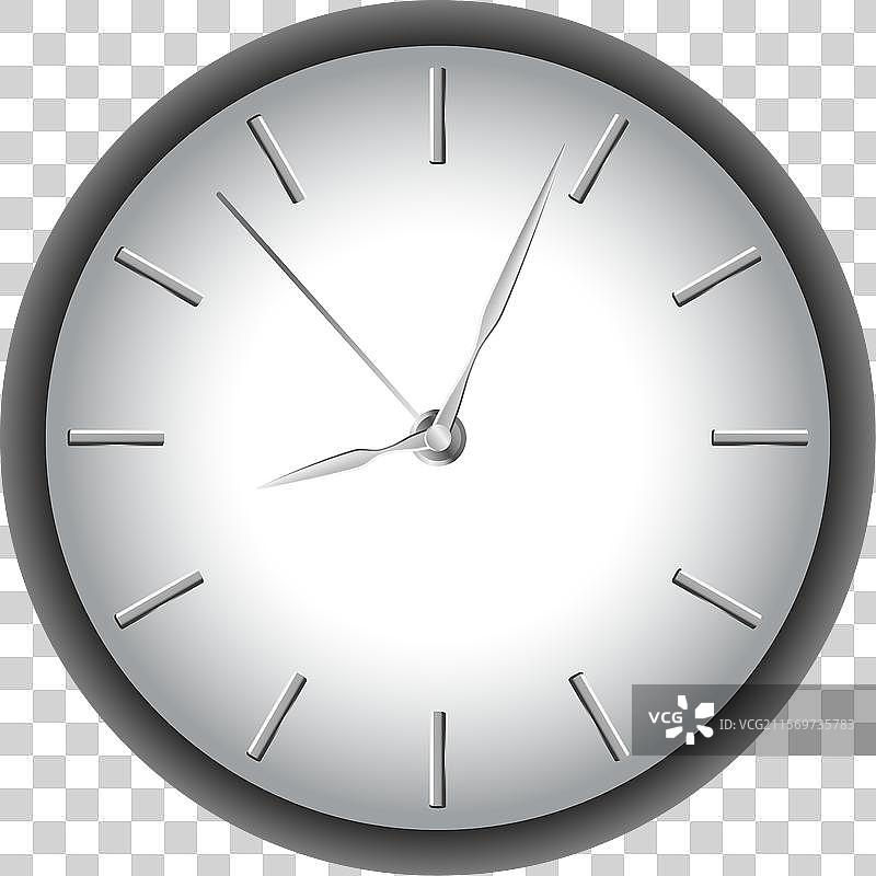 经典设计的机械表在真实的墙面上图片素材