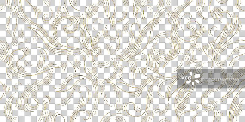 奢华的装饰艺术金箔图案叶子图片素材