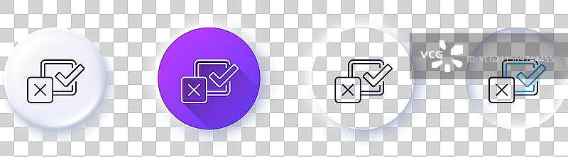 复选框线条图标 调查选择标志 线条图标图片素材