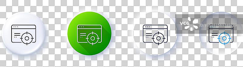 SEO 线条图标 网络目标标志 流量图片素材