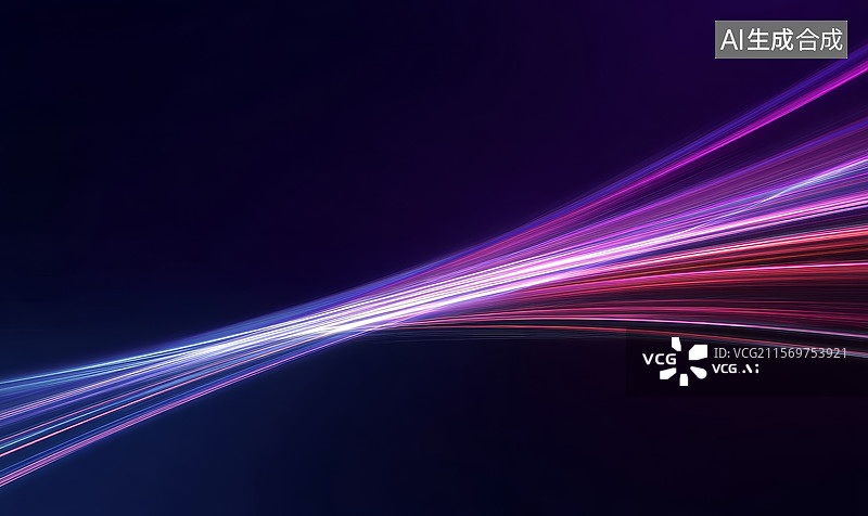 【AI数字艺术】流光溢彩的光线轨迹图片素材