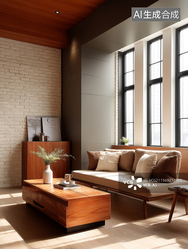 【AI数字艺术】现代简约客厅设计图片素材