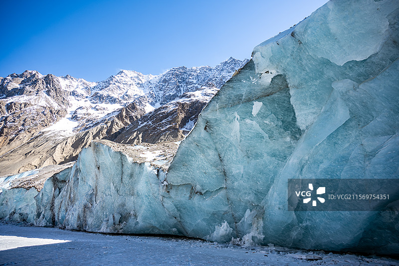 祥格拉冰川图片素材