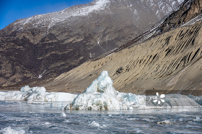 祥格拉冰川图片素材