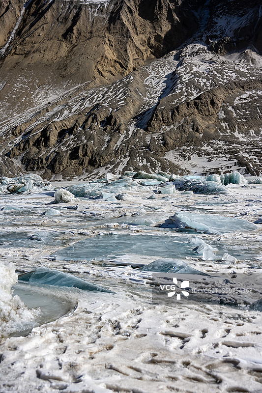 祥格拉冰川图片素材