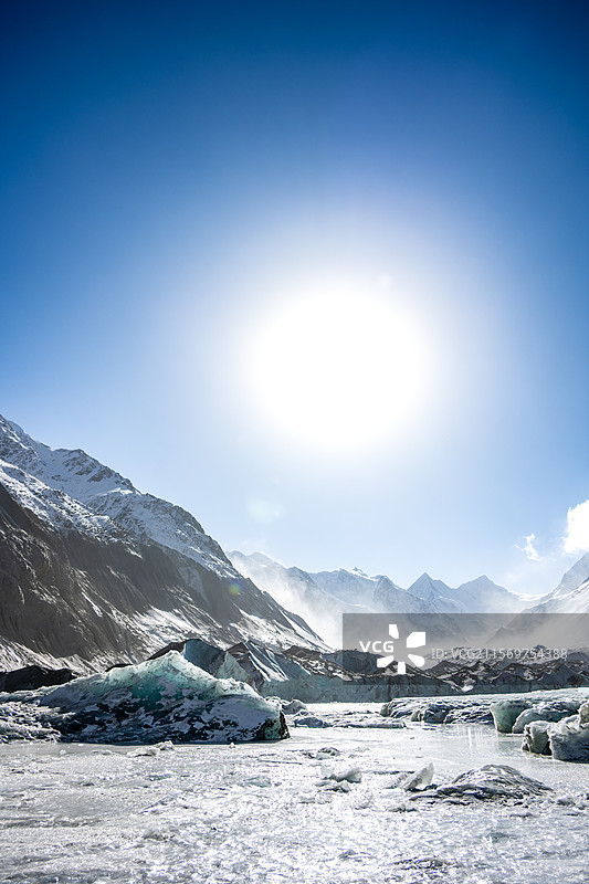 祥格拉冰川图片素材