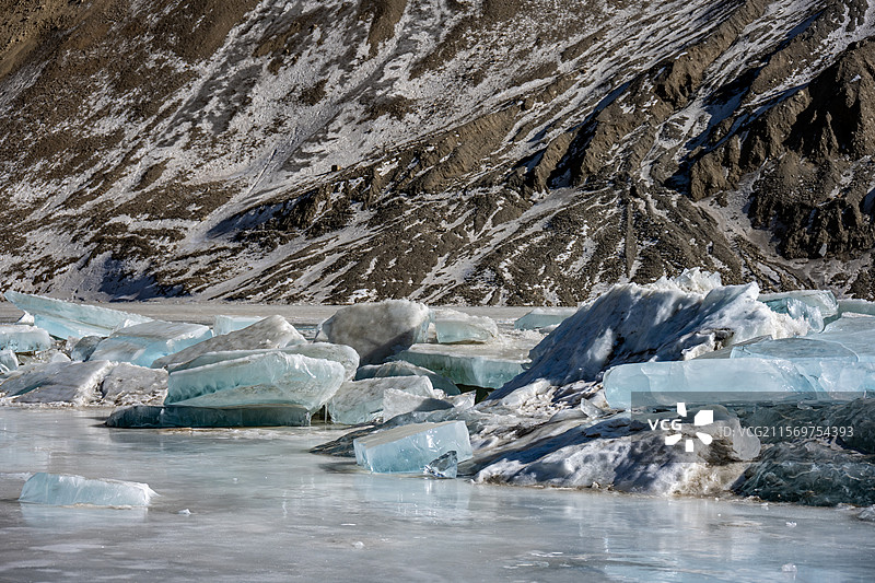 祥格拉冰川图片素材