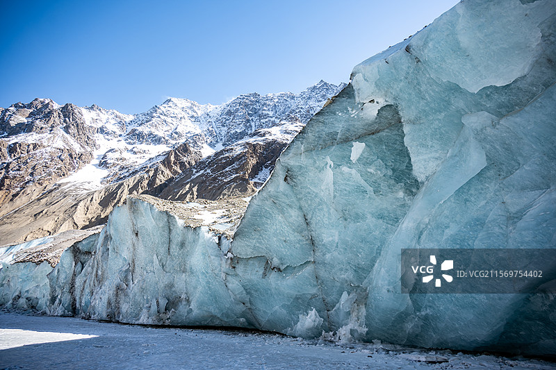 祥格拉冰川图片素材