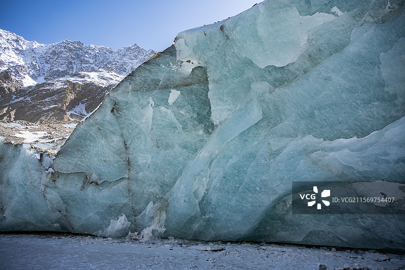 祥格拉冰川图片素材
