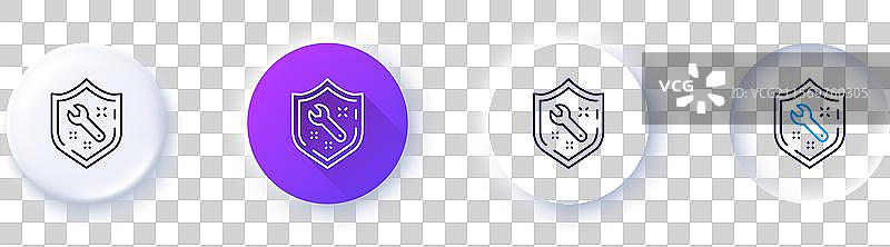 扳手工具线条图标维修服务标志线图片素材