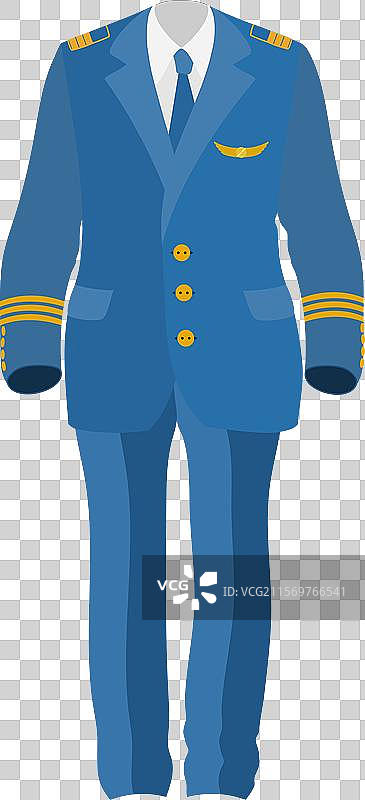 飞行员制服工作服平面风格图片素材