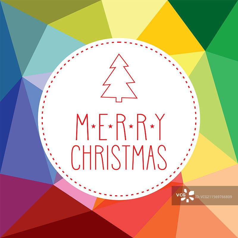 圣诞树和祝福的节日贺卡图片素材