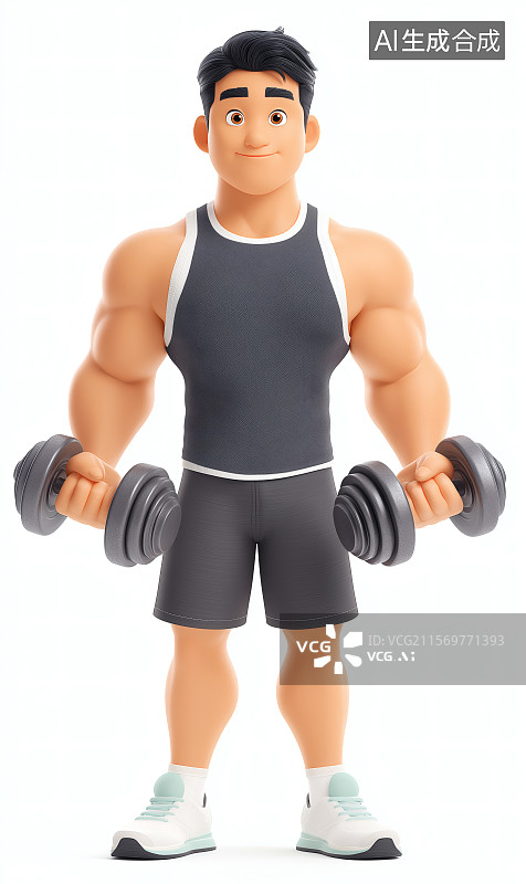 【AI数字艺术】健身教练图片素材