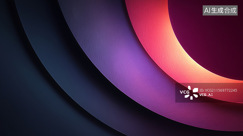 【AI数字艺术】彩色透明圆环抽象背景图片素材