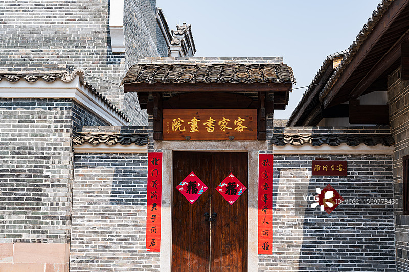 中国传统建筑门楼图片素材