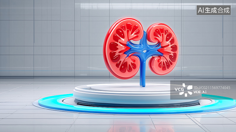 【AI数字艺术】医疗题材系统图标背景：肾脏图片素材