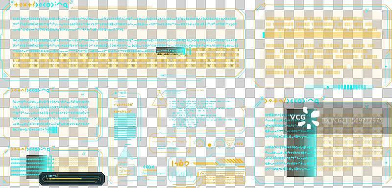 科幻界面的数据元素图片素材