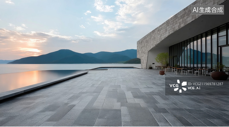 【AI数字艺术】科技城市商务地面汽车广告背景图图片素材