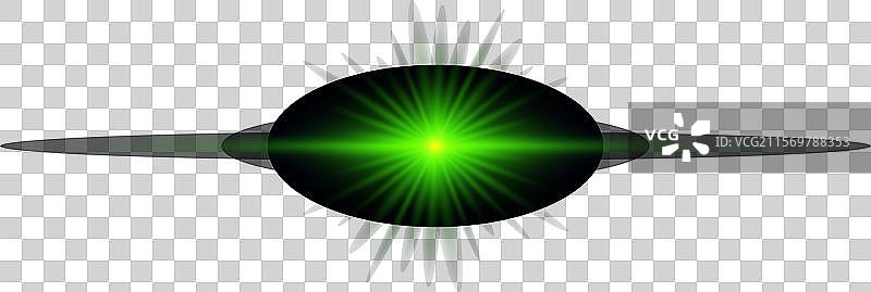 绿色水平光效镜头光晕图片素材