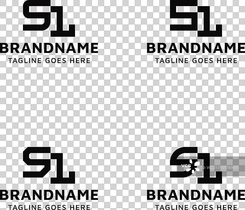 适合任何场合的字母SL单字母组合标志设计集图片素材