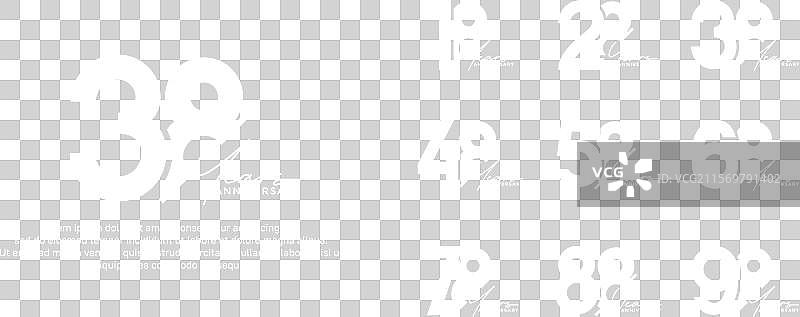 白色周年纪念标志风格套件图片素材