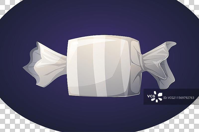 白色包装中的甜巧克力糖果或棒棒糖图片素材