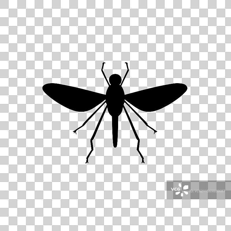 蚊子 - 极简风格的平面logo图片素材