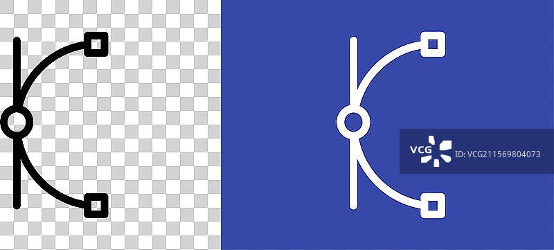 贝塞尔曲线图标标志集合轮廓图片素材