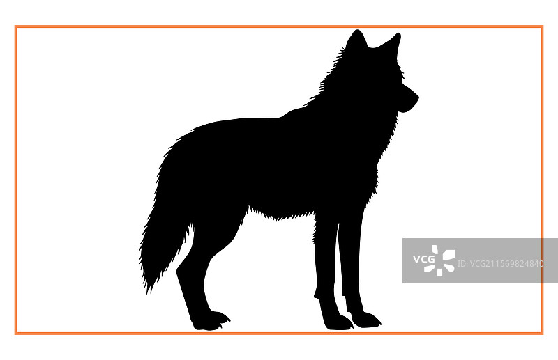 北极狐图标轮廓图片素材