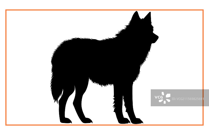 北极狐图标轮廓图片素材