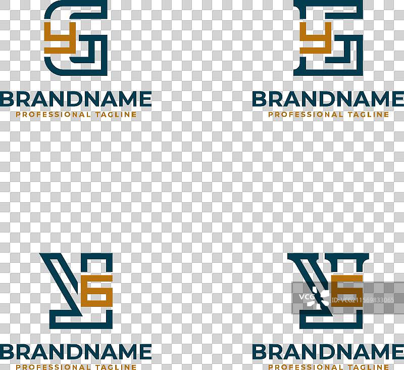 优雅的字母gy和yg单字母组合标志，适合使用图片素材