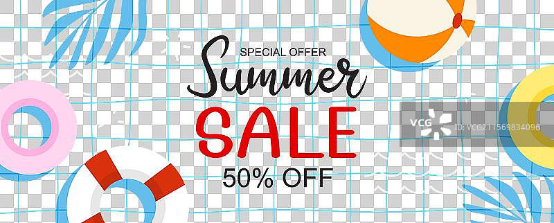 夏季促销横幅封面模板背景图片素材