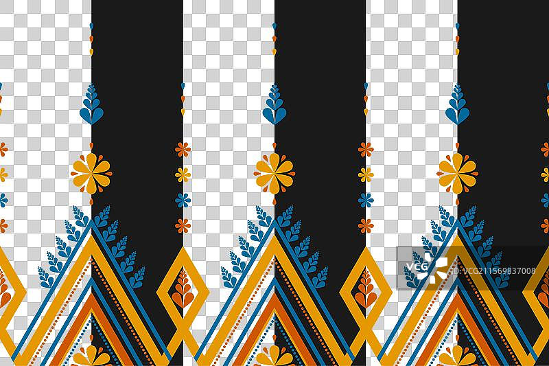 抽象花卉图案艺术几何民族风格图片素材