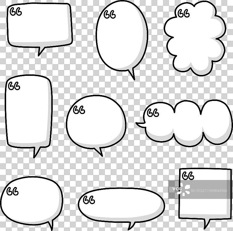 带引号的对话气泡气球图片素材