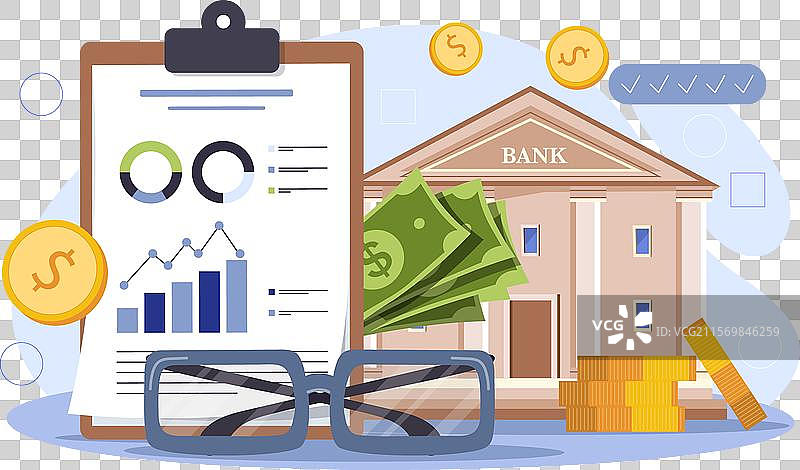 财务分析税务报告，包含图表和图片素材