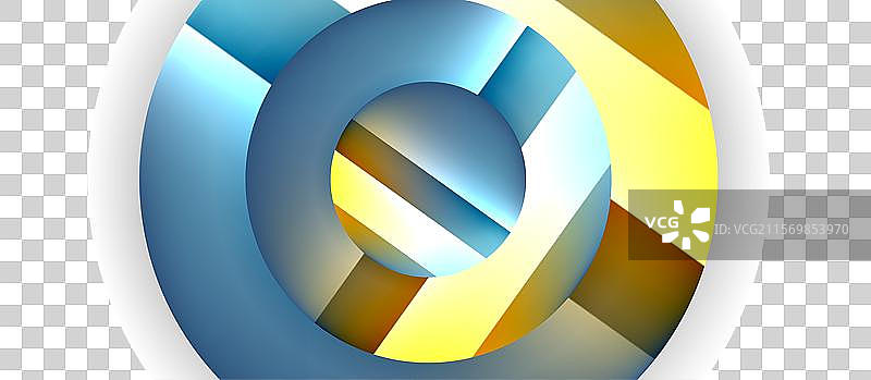 光滑金属发光圆圈几何背景图片素材