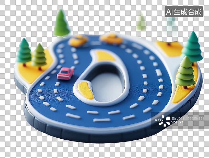 【AI数字艺术】玩具赛道上的小车图片素材