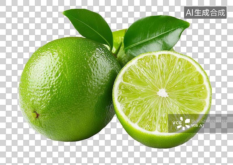 【AI数字艺术】【免抠png素材】新鲜水果青柠檬图片素材