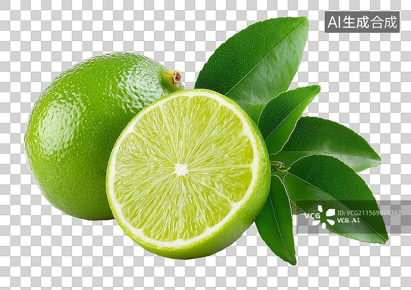 【AI数字艺术】【免抠png素材】新鲜水果青柠檬图片素材