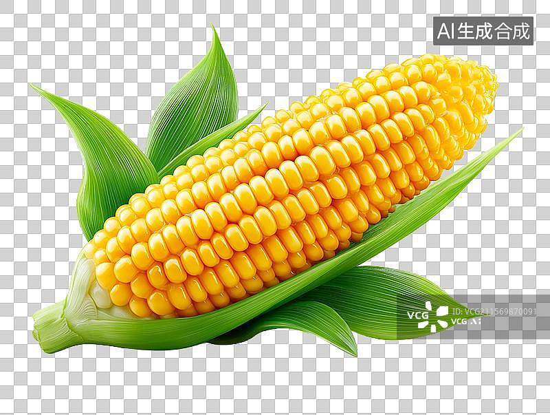【AI数字艺术】【免抠png素材】一把3D卡通新鲜玉米图片素材