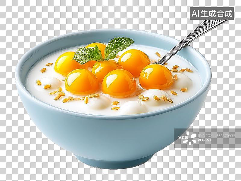 【AI数字艺术】【免抠png素材】一碗3D卡通汤圆图片素材