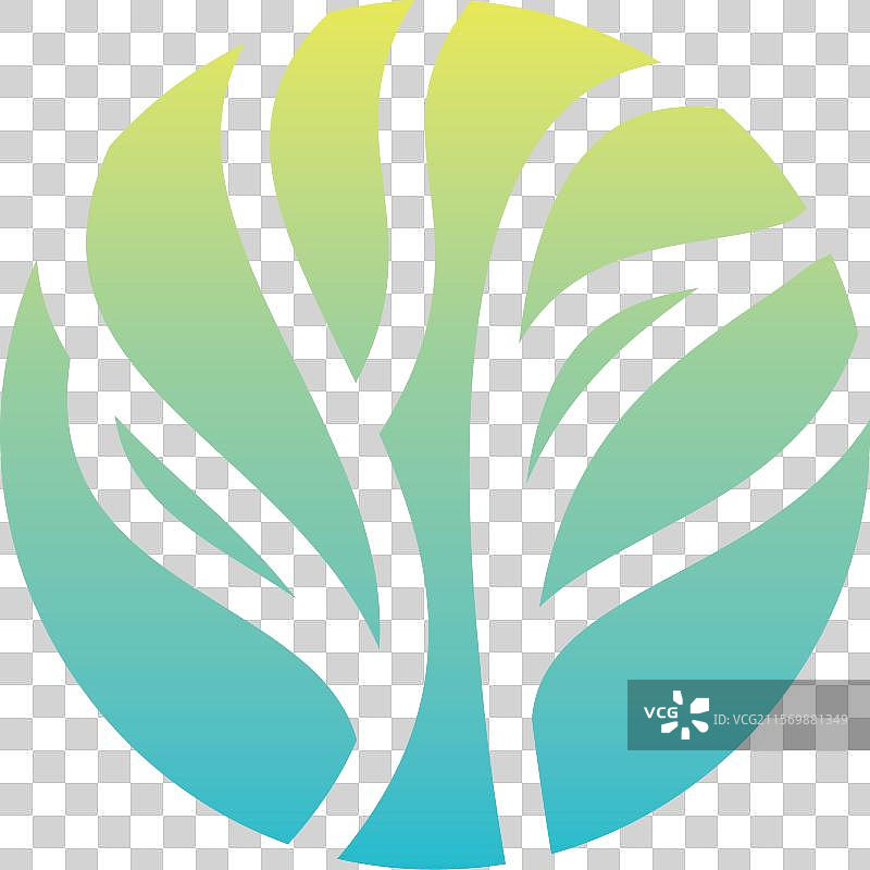 有机绿色树木标志 生态自然标志图片素材