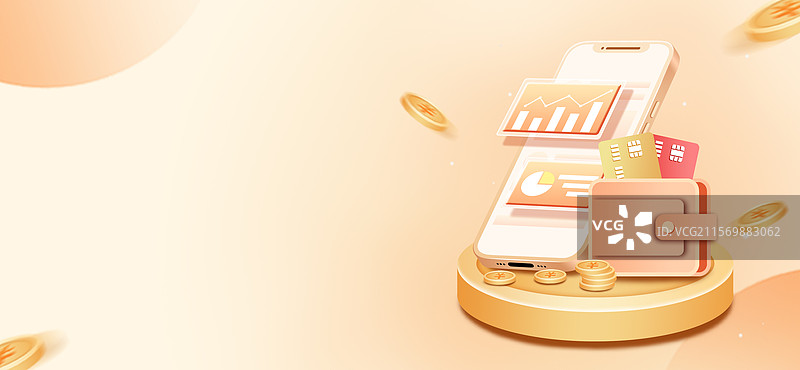 金融理财公众号封面海报配图(无字)图片素材