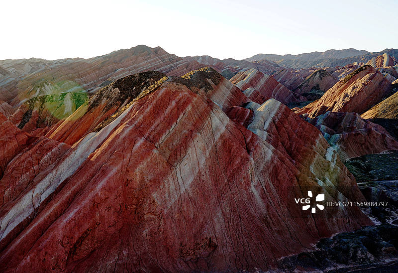 “红肉”美感的张掖七彩丹霞图片素材
